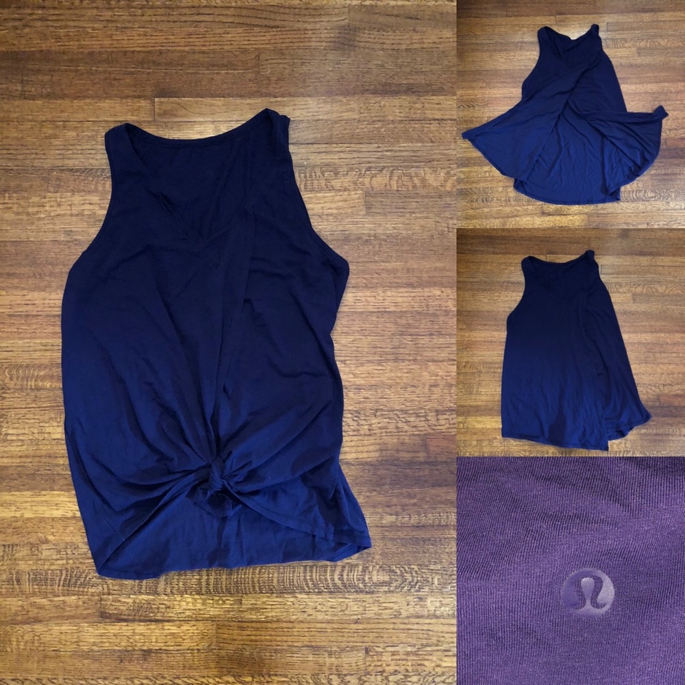 purple tie lulu lemon top !!